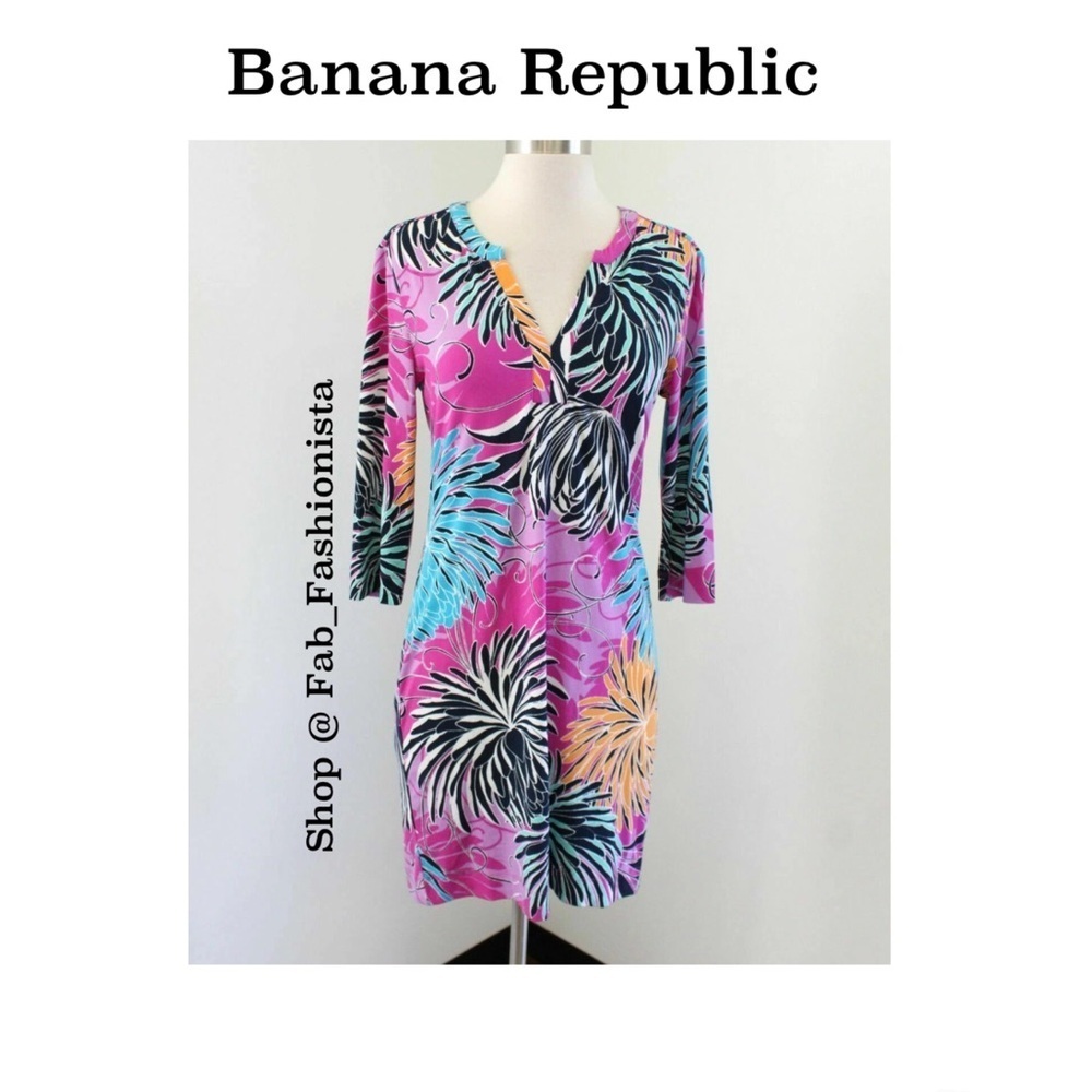 Banana Republic Stretchy printed dress size XS